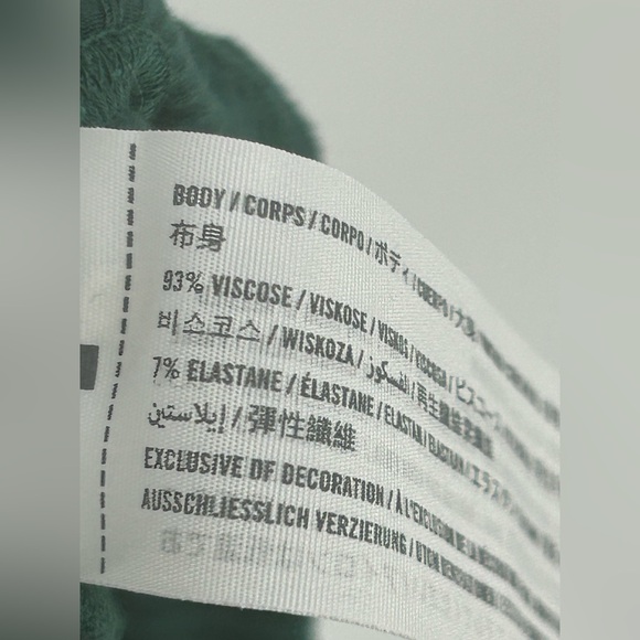 Abercrombie &‎ Fitch Forest Green Long Sleeve Ribbed Shirt Dress In Size L - Picture 4 of 10